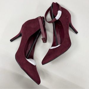 MIA Baileyy Oxblood Nova Suede Strappy Heel